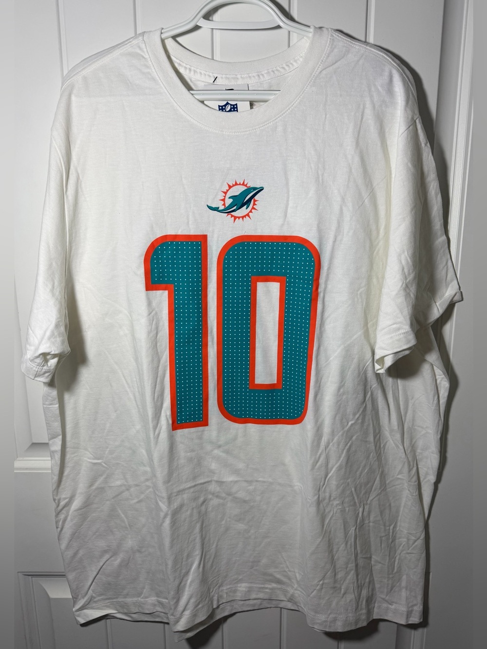 Nike Miami Dolphins Tyreek Hill #10 Men’s T-Shirt White NFL New With Tags XXL